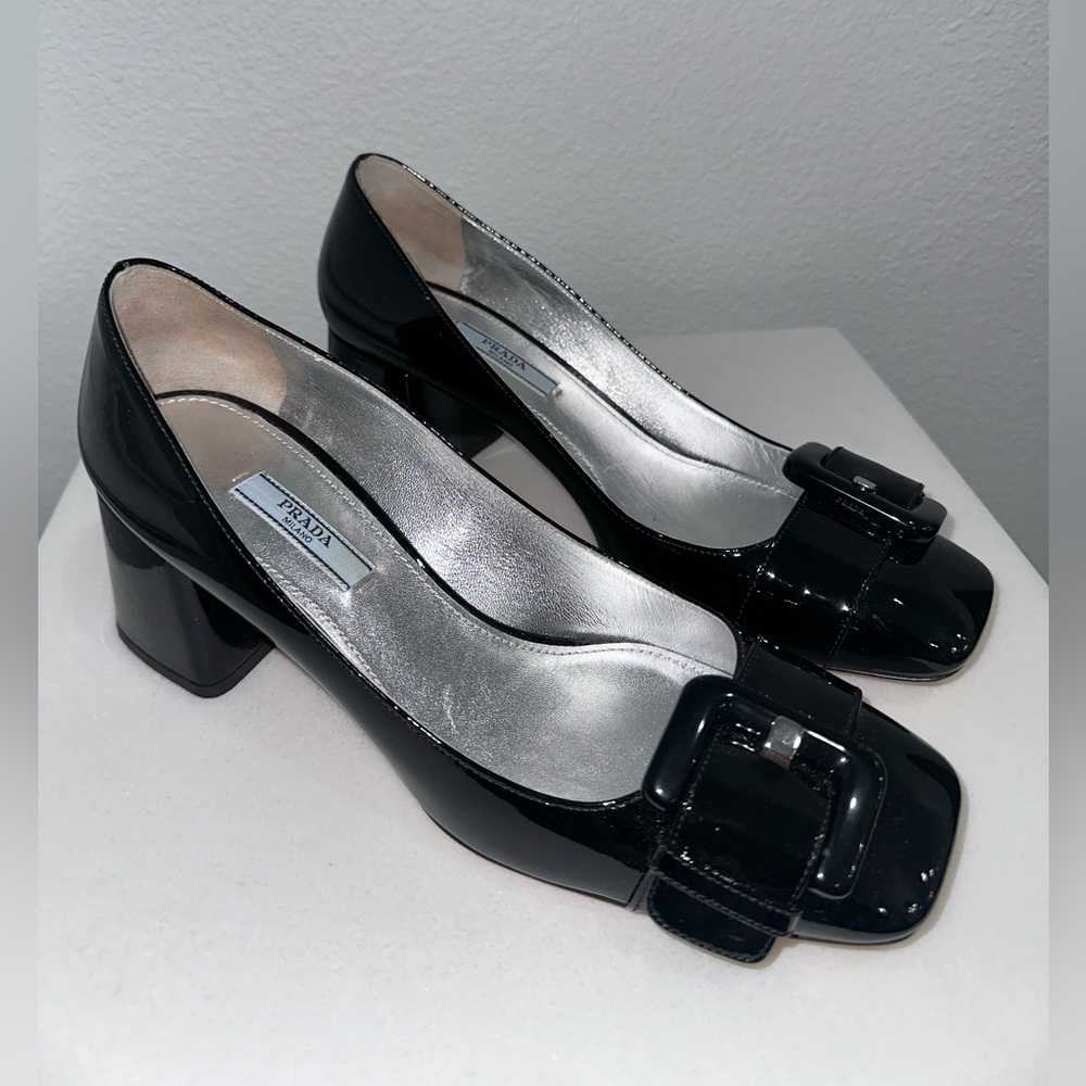 Prada block Donna heels